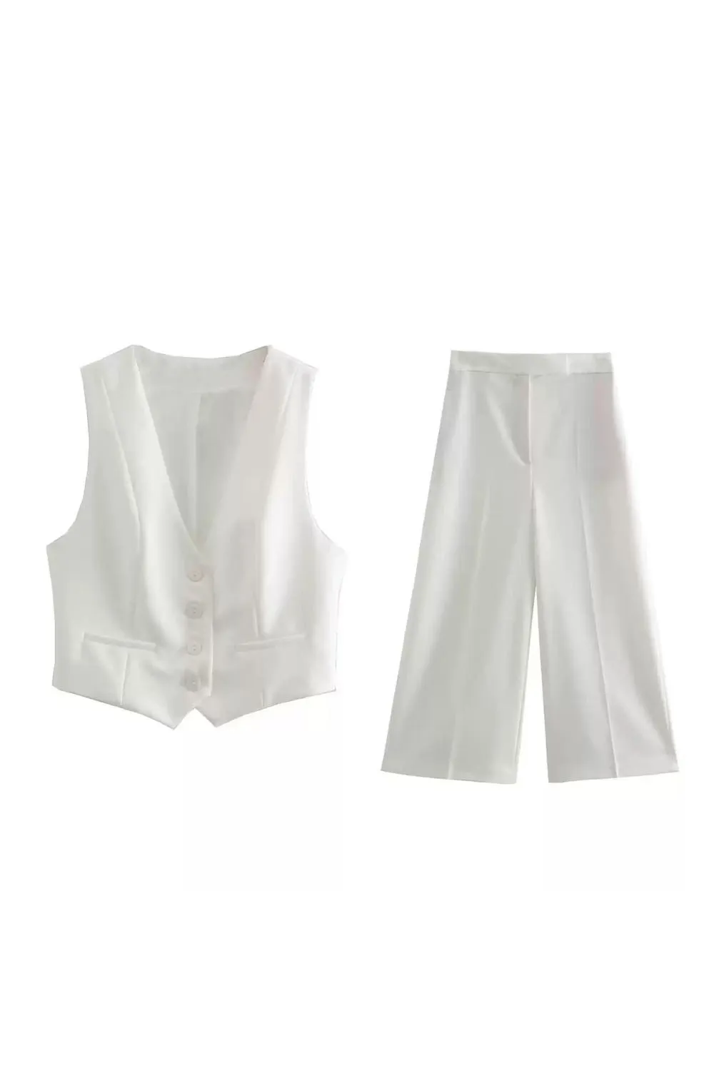 ' Robert' Cropped Tank & High-Waist Wide-Leg Pants (Sold Separately)