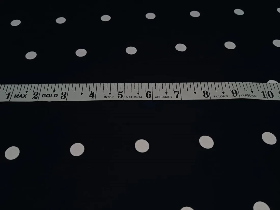 100% cotton navy with white dots LYCRA 58" by the yard[12163]