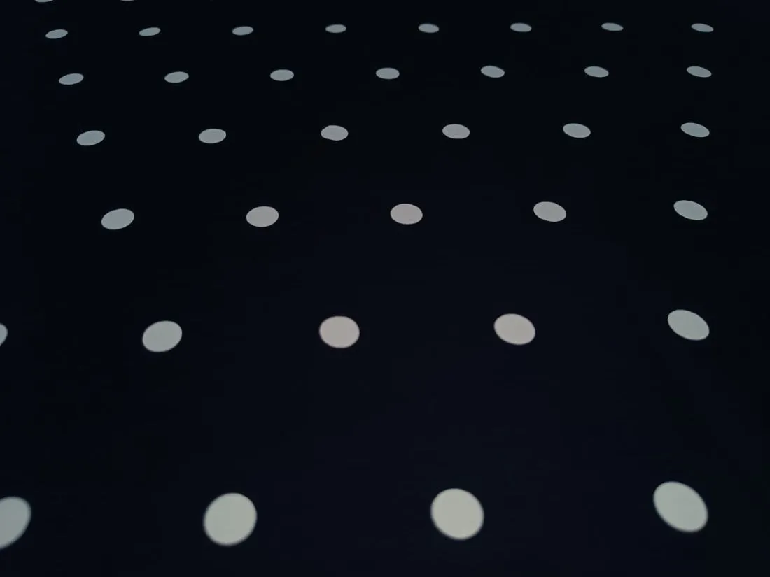 100% cotton navy with white dots LYCRA 58" by the yard[12163]