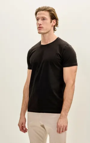 3-pack Cotton Crew-Neck T-Shirt - Black