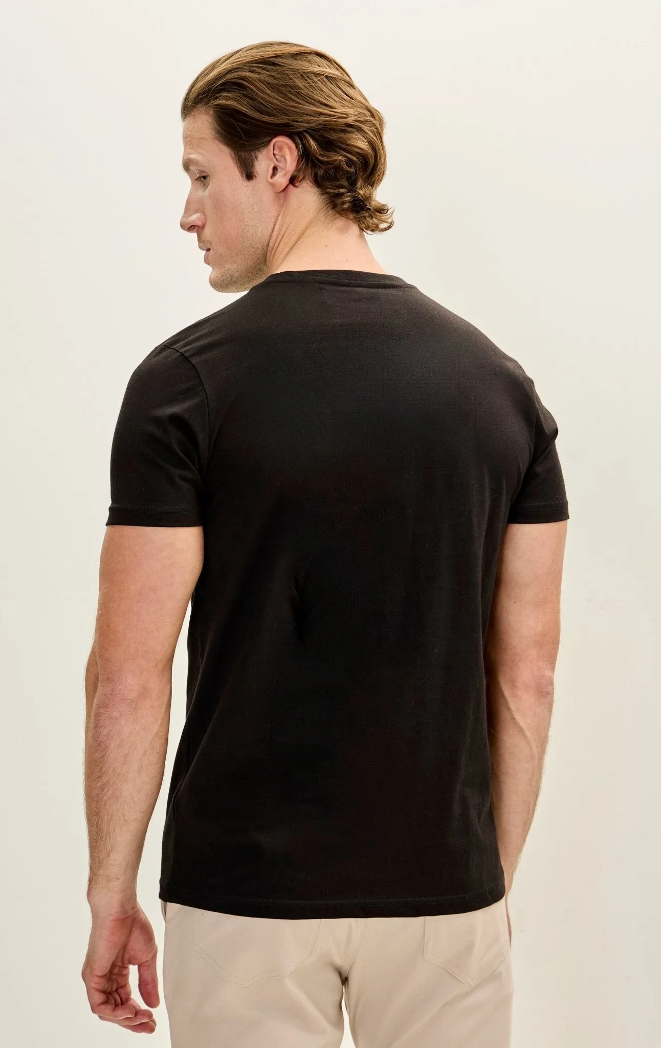 3-pack Cotton Crew-Neck T-Shirt - Black