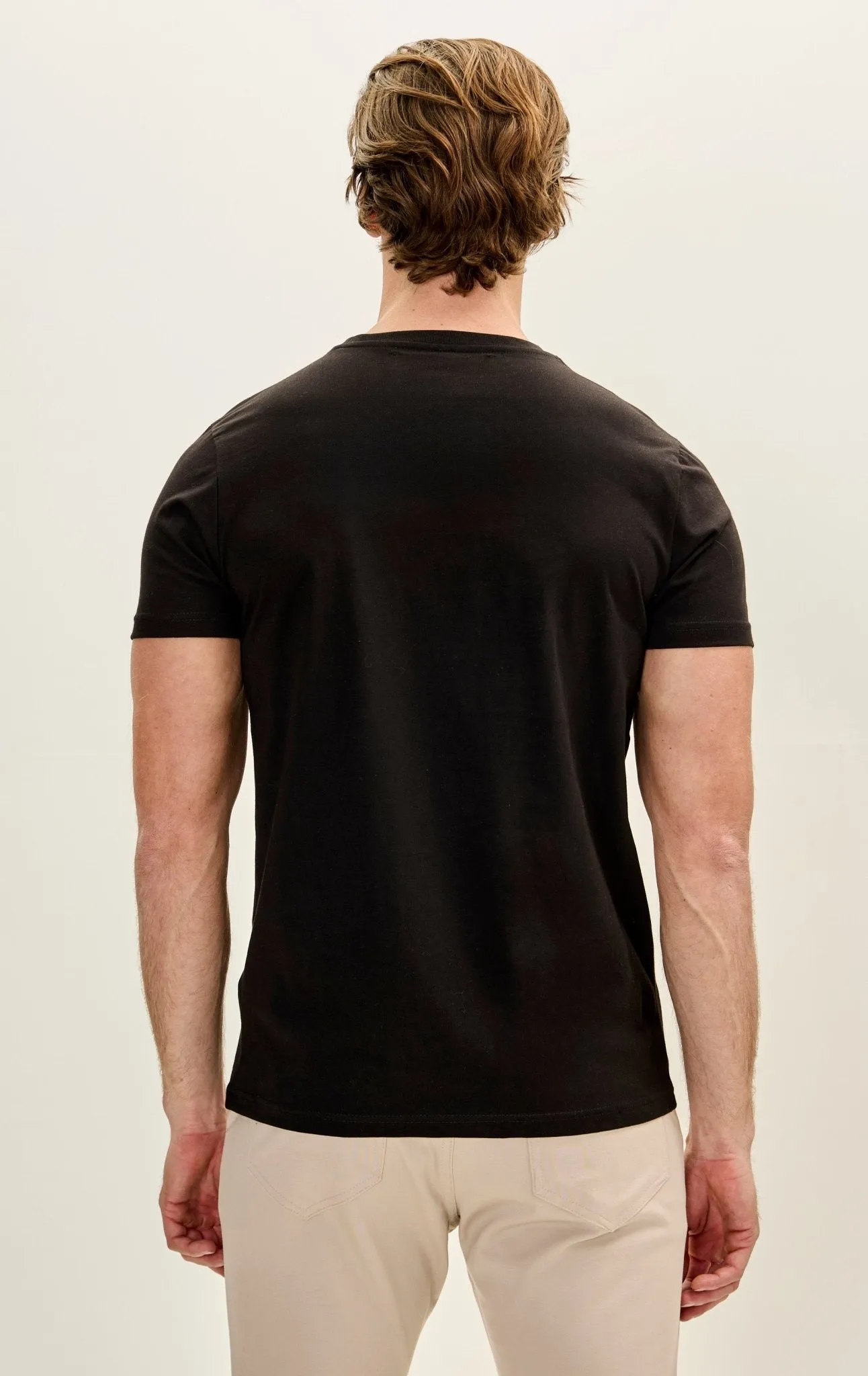 3-pack Cotton Crew-Neck T-Shirt - Black