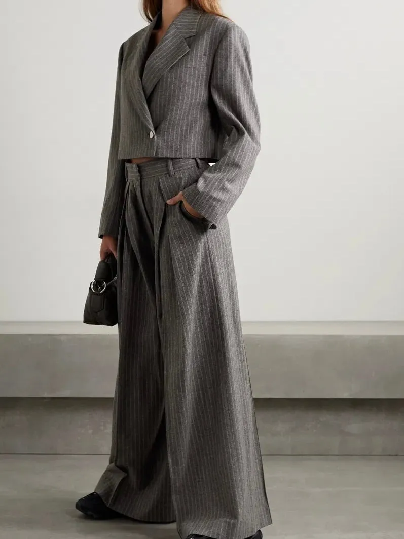 ACNE STUDIOS Pinstripe Trouser Suit UK6-8