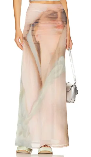 AFRM Jae Maxi Skirt in Ivory
