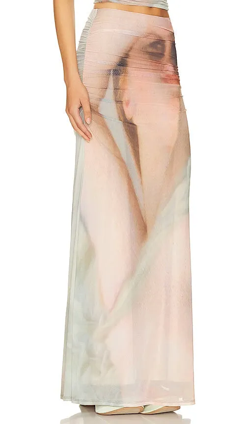 AFRM Jae Maxi Skirt in Ivory
