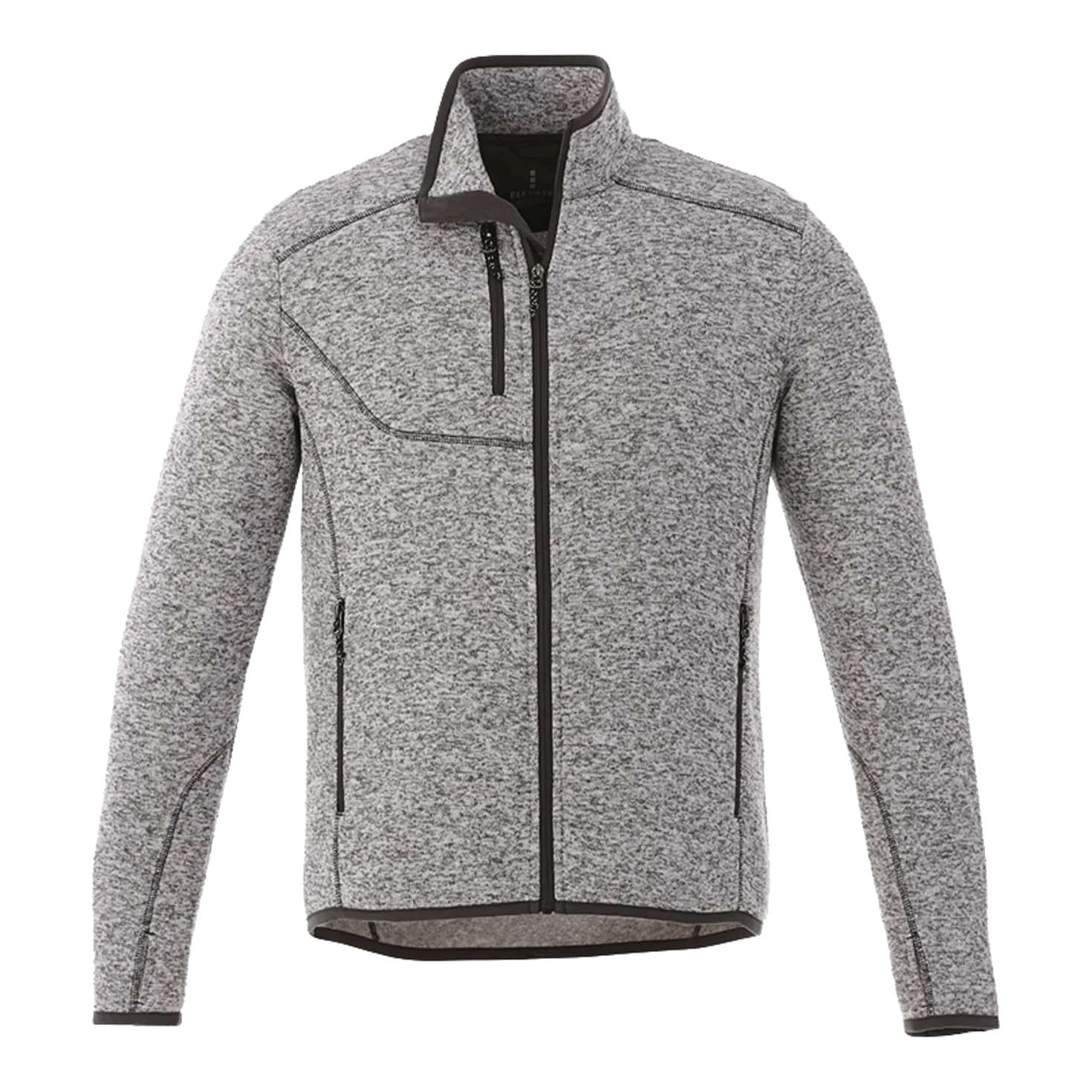 B2493M Sweater Knit Full Zip Jacket with Thumb Holes
