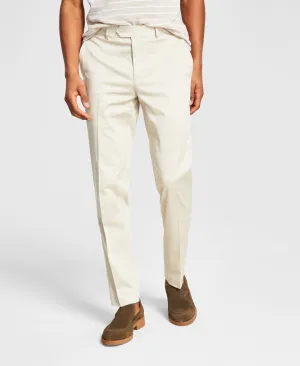 Bar Iii Mens Slim fit Dress Pants 34 / 32 Beige Solid Stretch