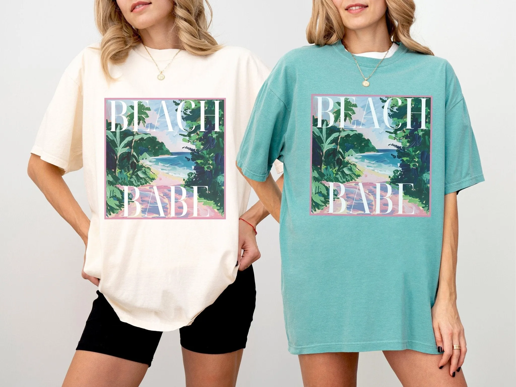 Beach Babe Bachelorette Party Shirts, Beach Babe Girls Trip Shirts