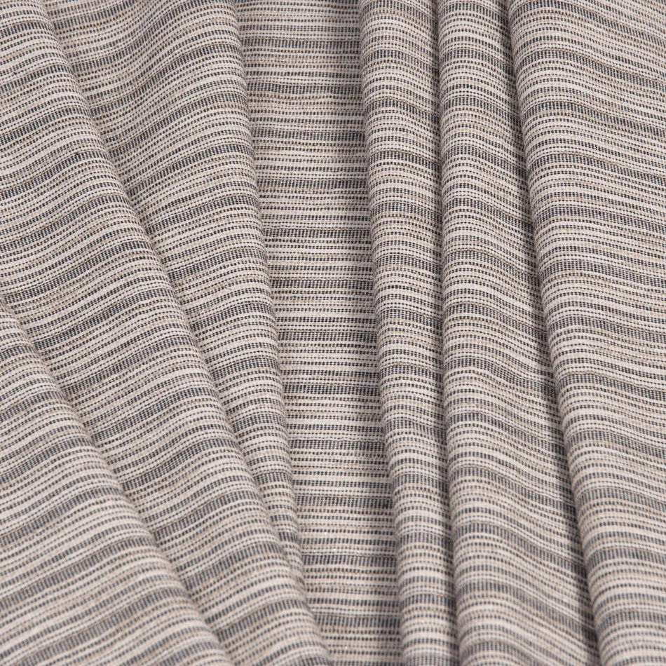 Beige Striped Metalized Fabric 995