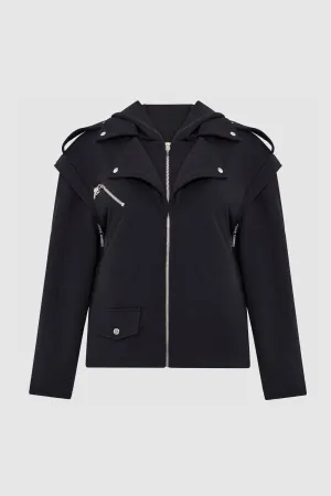 Biker Hoodie Black