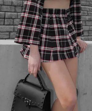 Black   Red Plaid Skirt