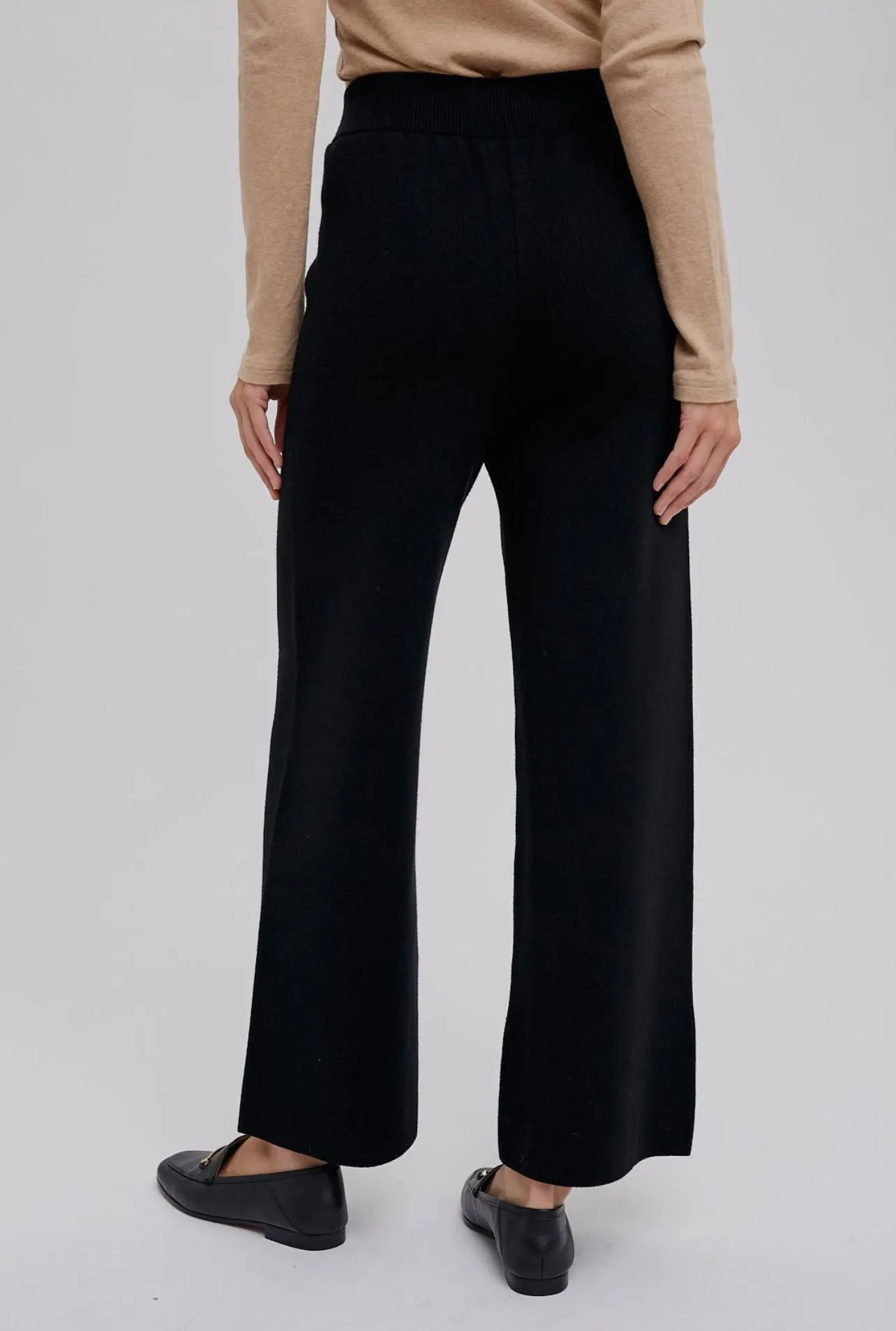 Black Sweater Knit Pants