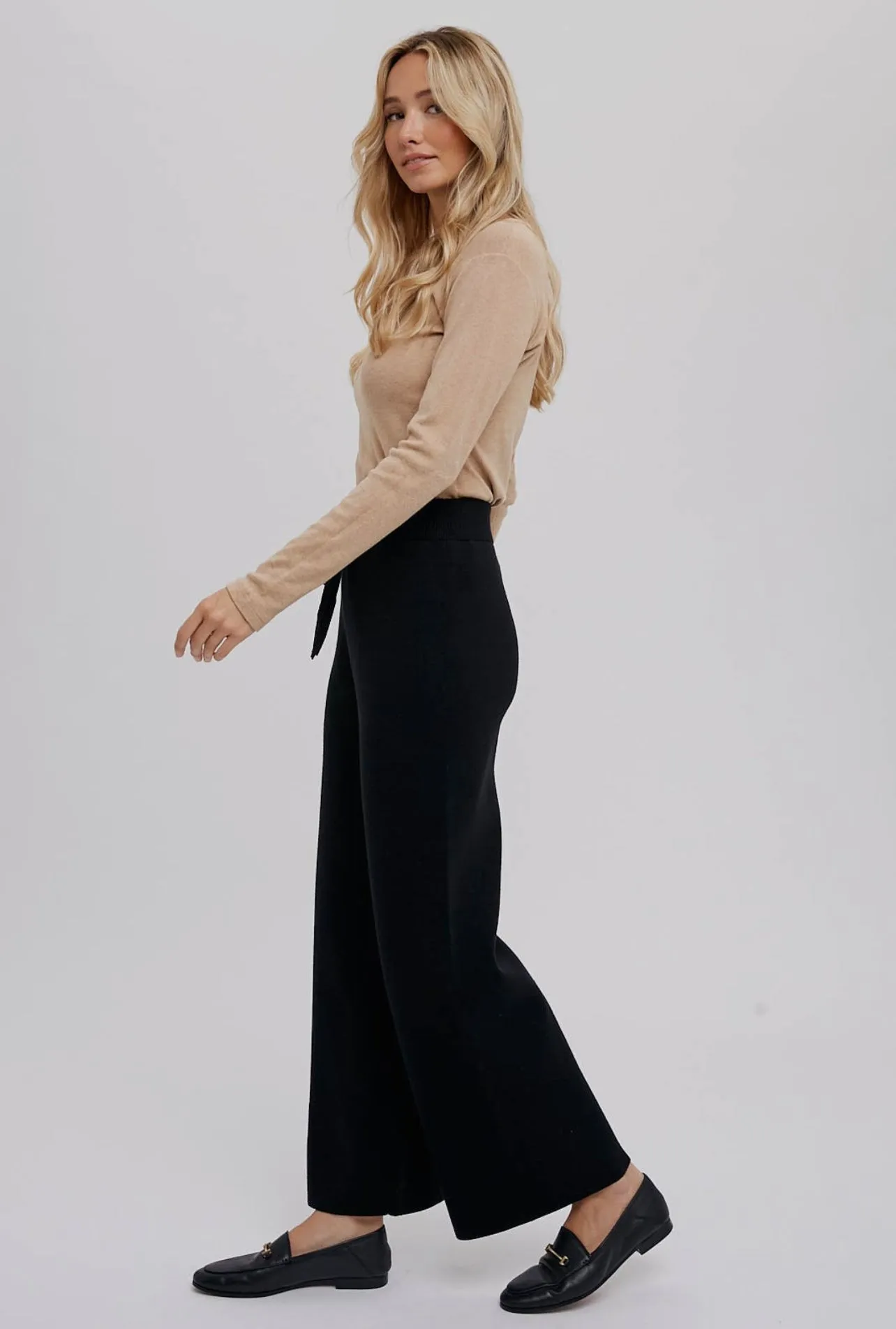 Black Sweater Knit Pants
