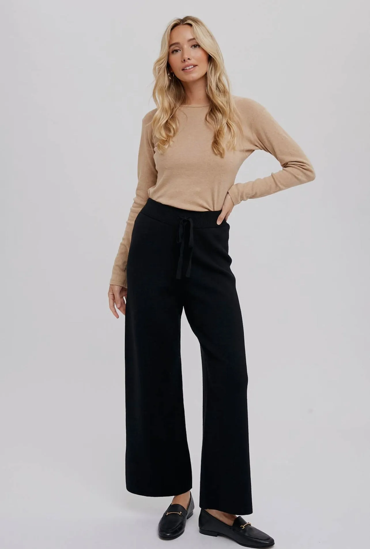 Black Sweater Knit Pants