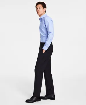 Brooks Brothers Mens Classic fit Dress Pants 38 / 30 Grey Solid Stretch