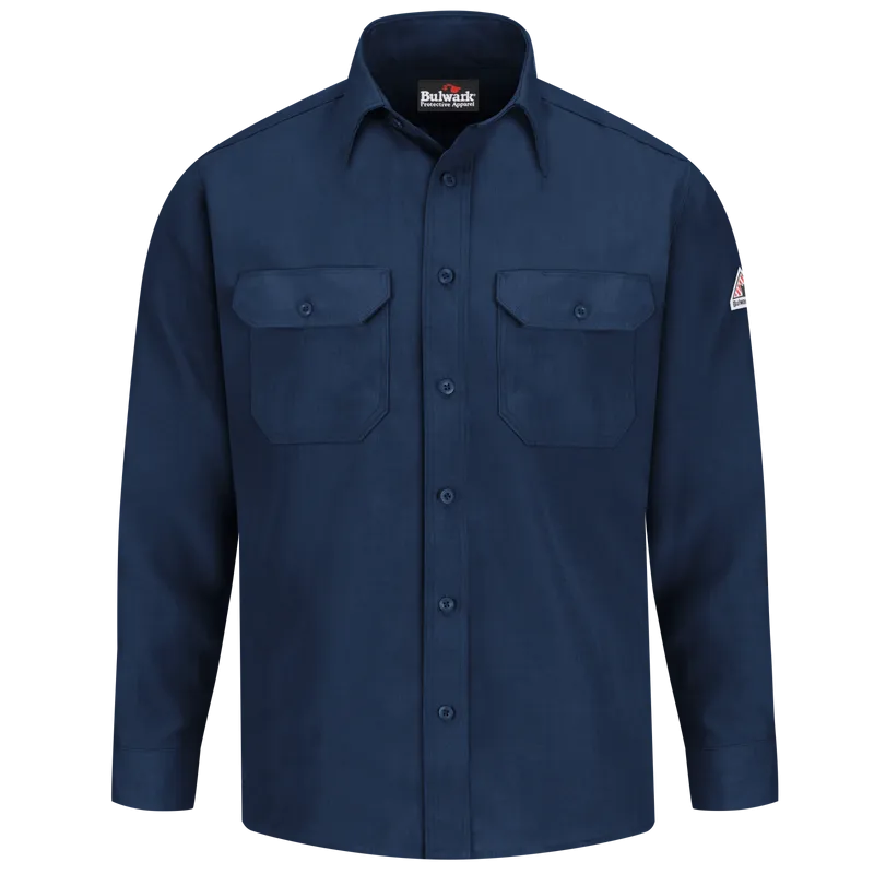 Bulwark, Men's Lightweight Nomex FR Uniform Shirt, SND2, Nomex 4.5oz, Cat1, Navy, Royal Blue, Tan