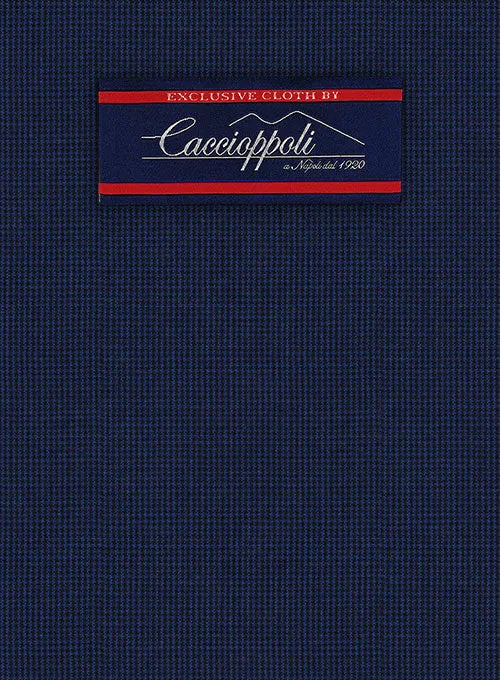Caccioppoli Wool Blue Chebio Pants