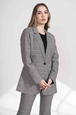 Checked Suit Blazer