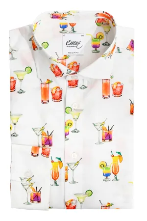 Cocktail printed regular fit shirt