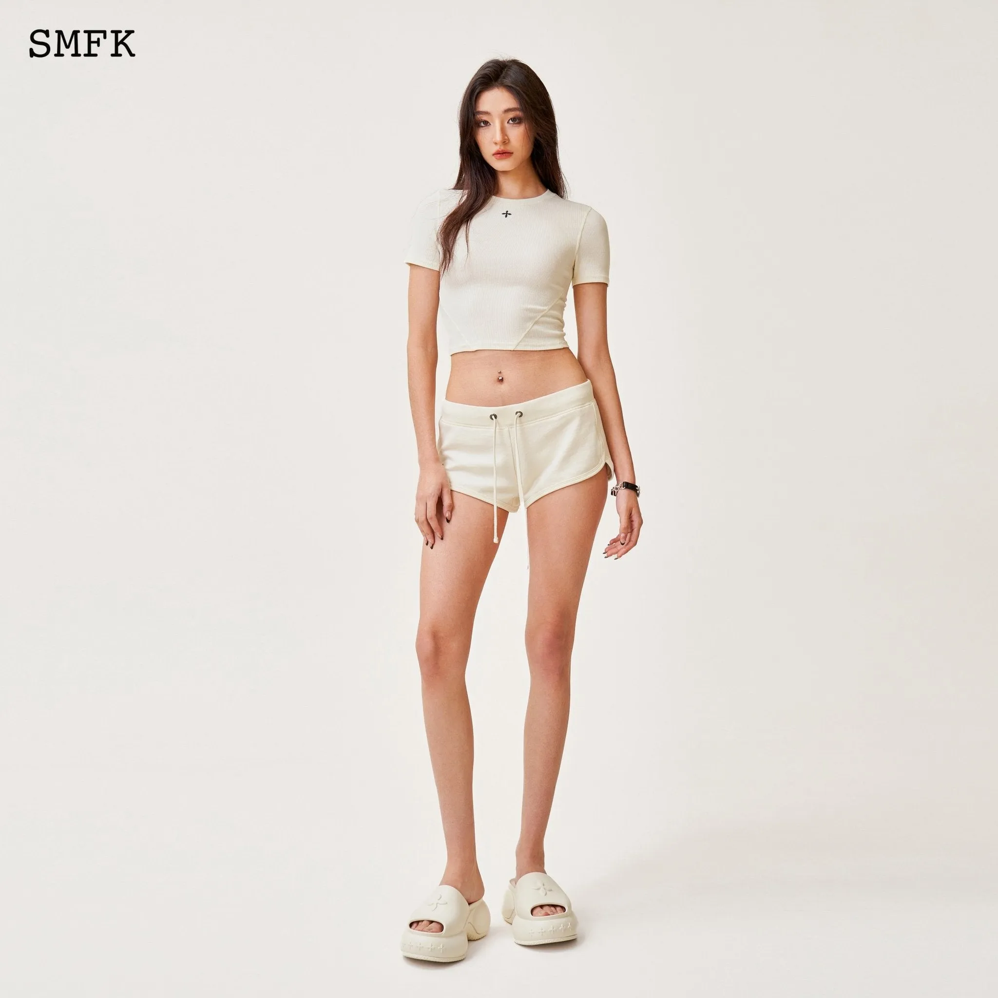 Compass Rush Slim-Fit Tee In White