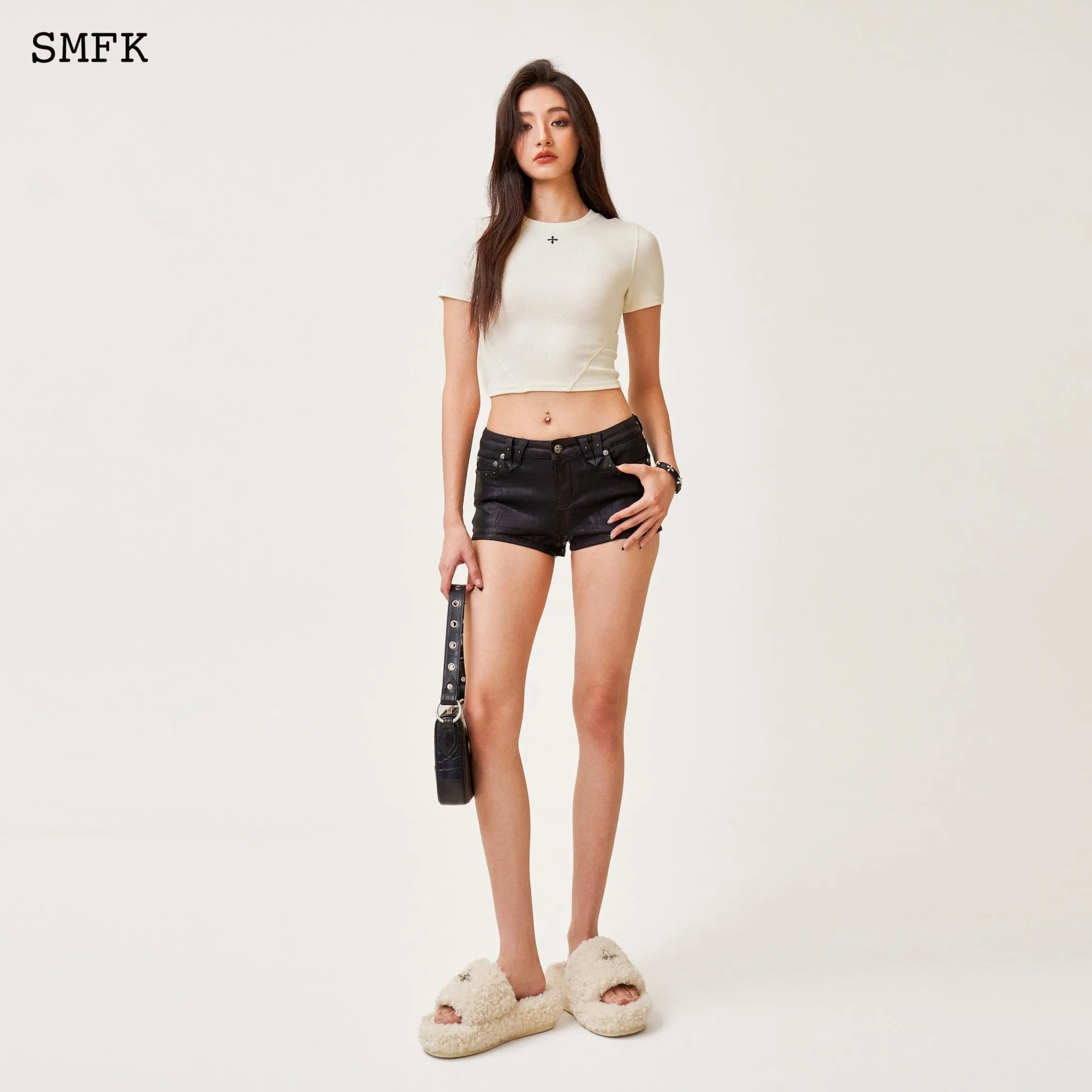 Compass Rush Slim-Fit Tee In White