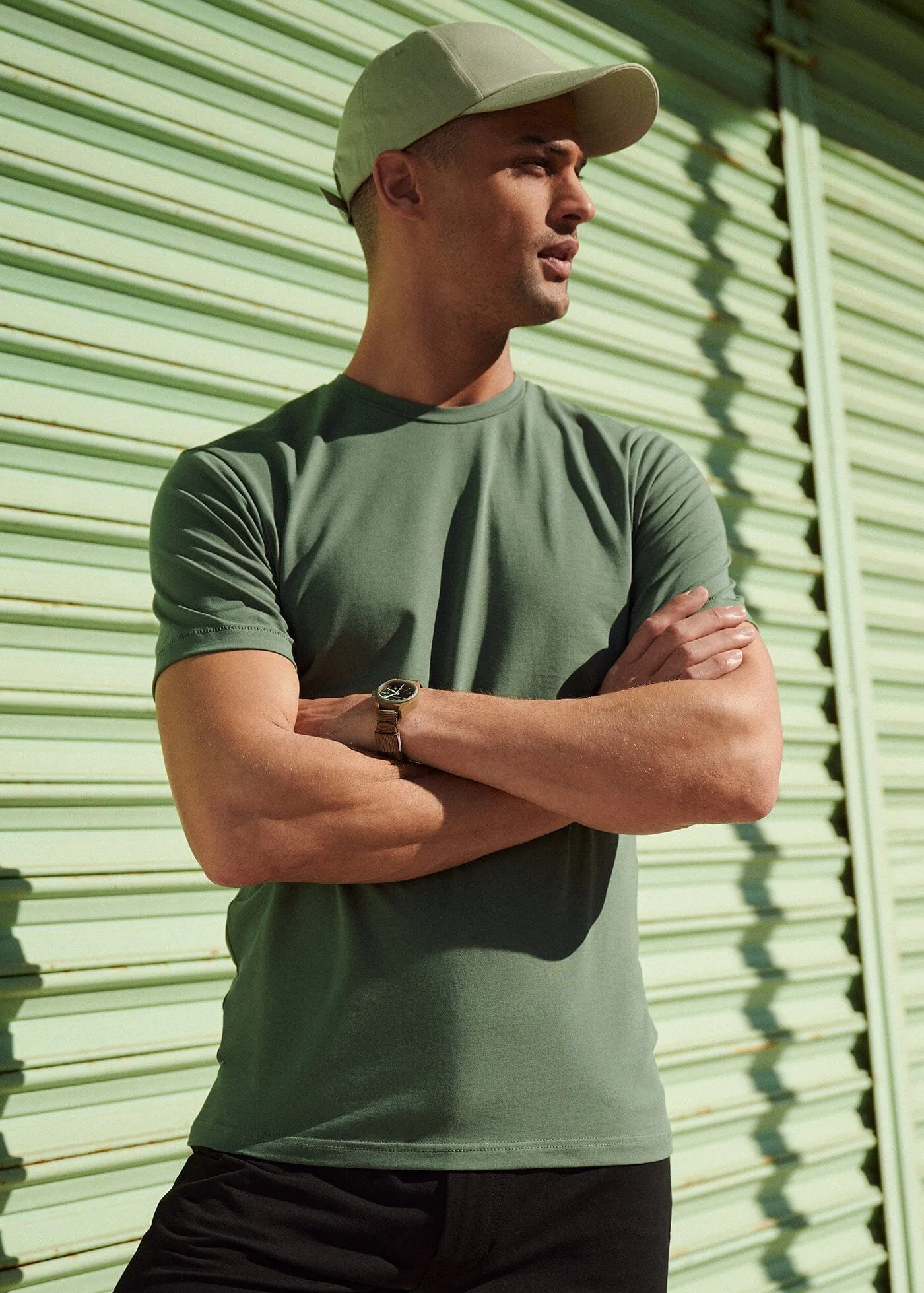 Cotton Stretch T-Shirt | Olive