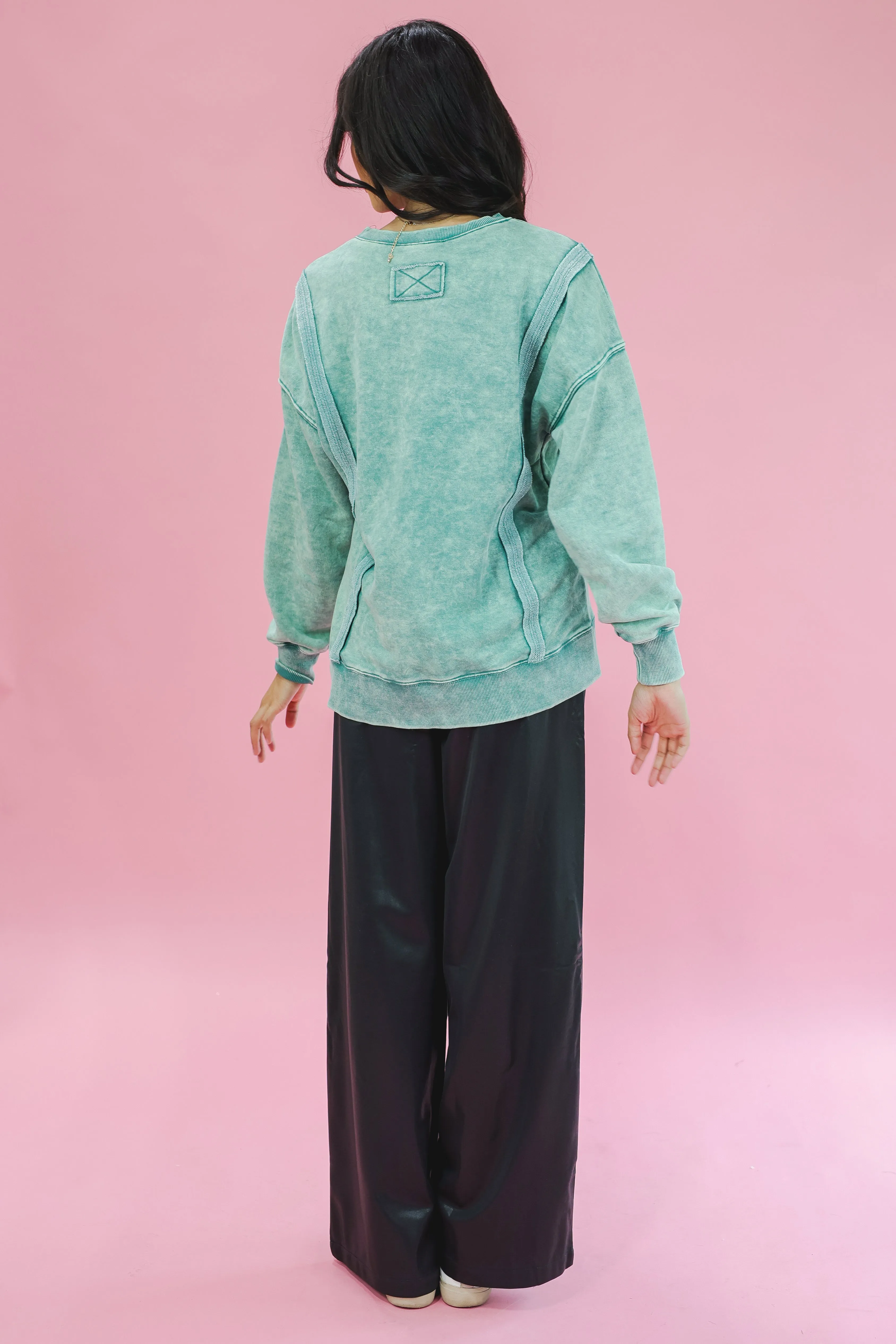 Cozy Strolls Sweatshirt In Sage