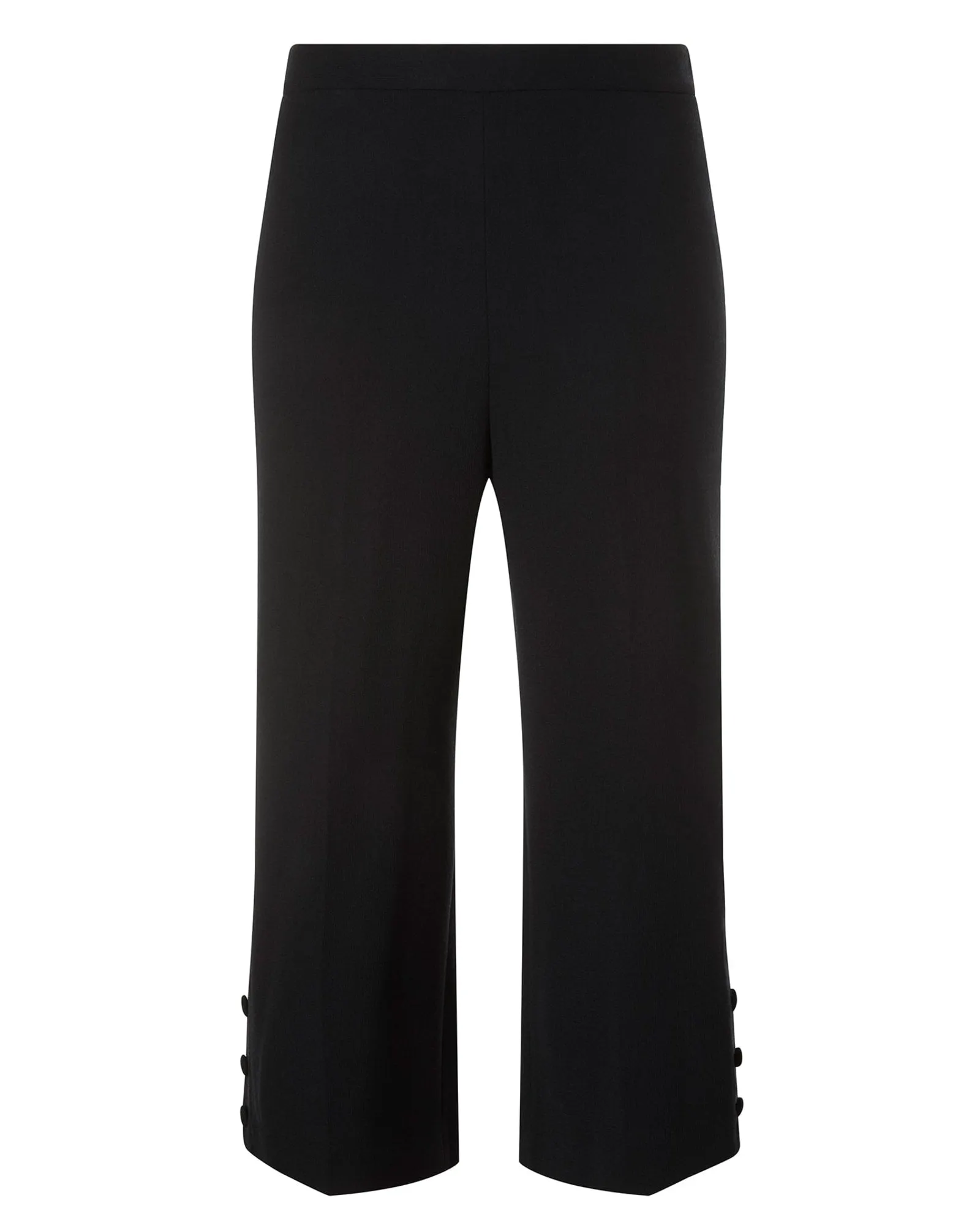 Cropped Button Placket Pant | Navy