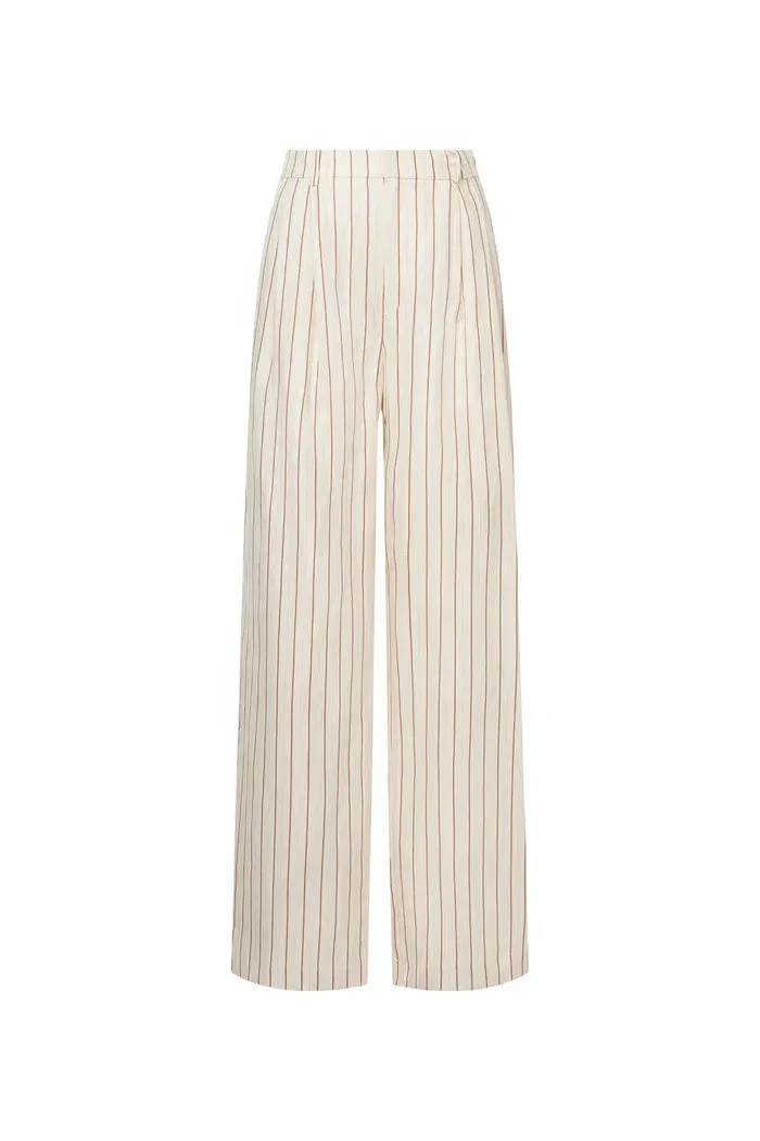 Eden Striped Suit Pants in Linen