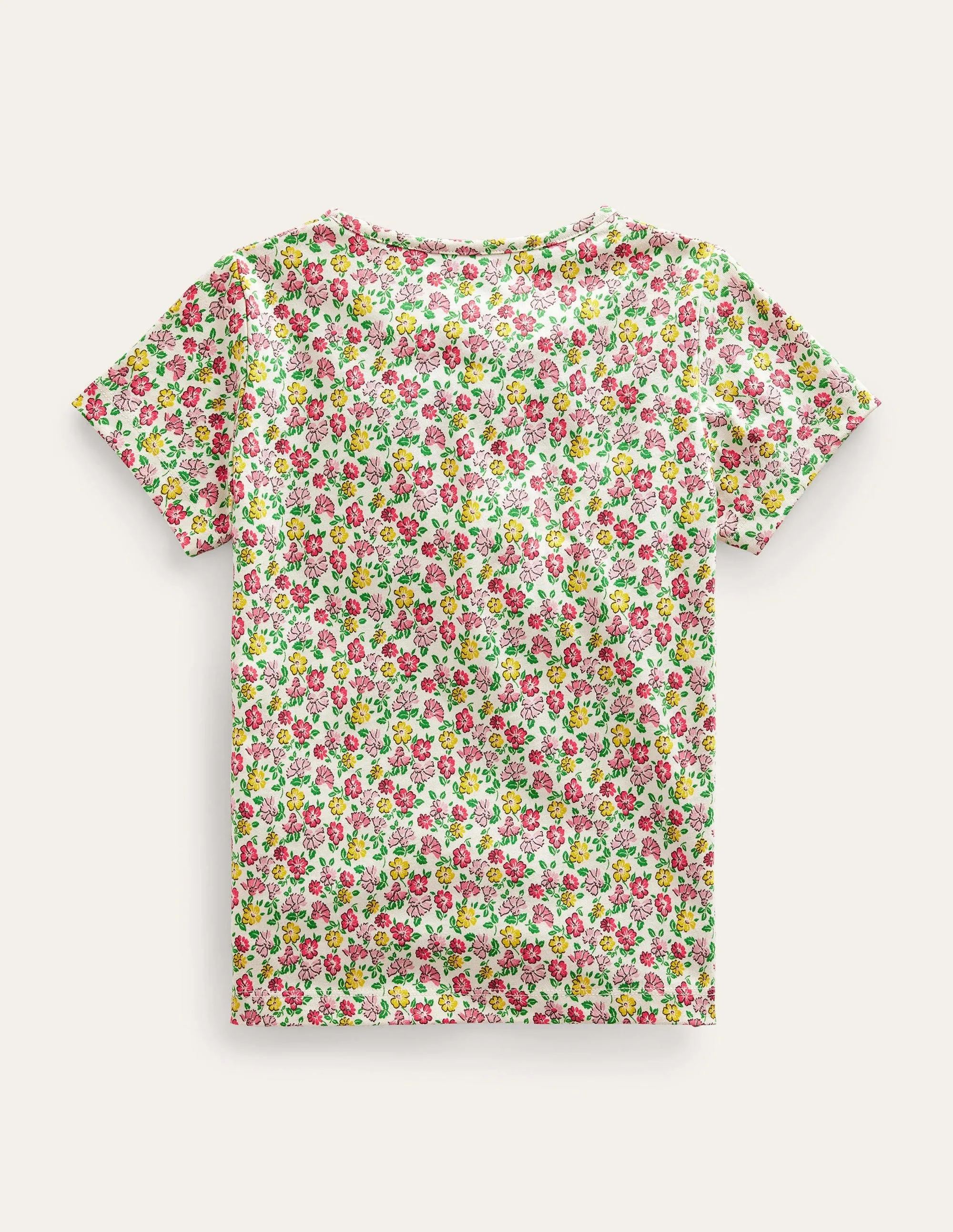 Foil Printed Slogan T-shirt-Vanilla Pod Floral