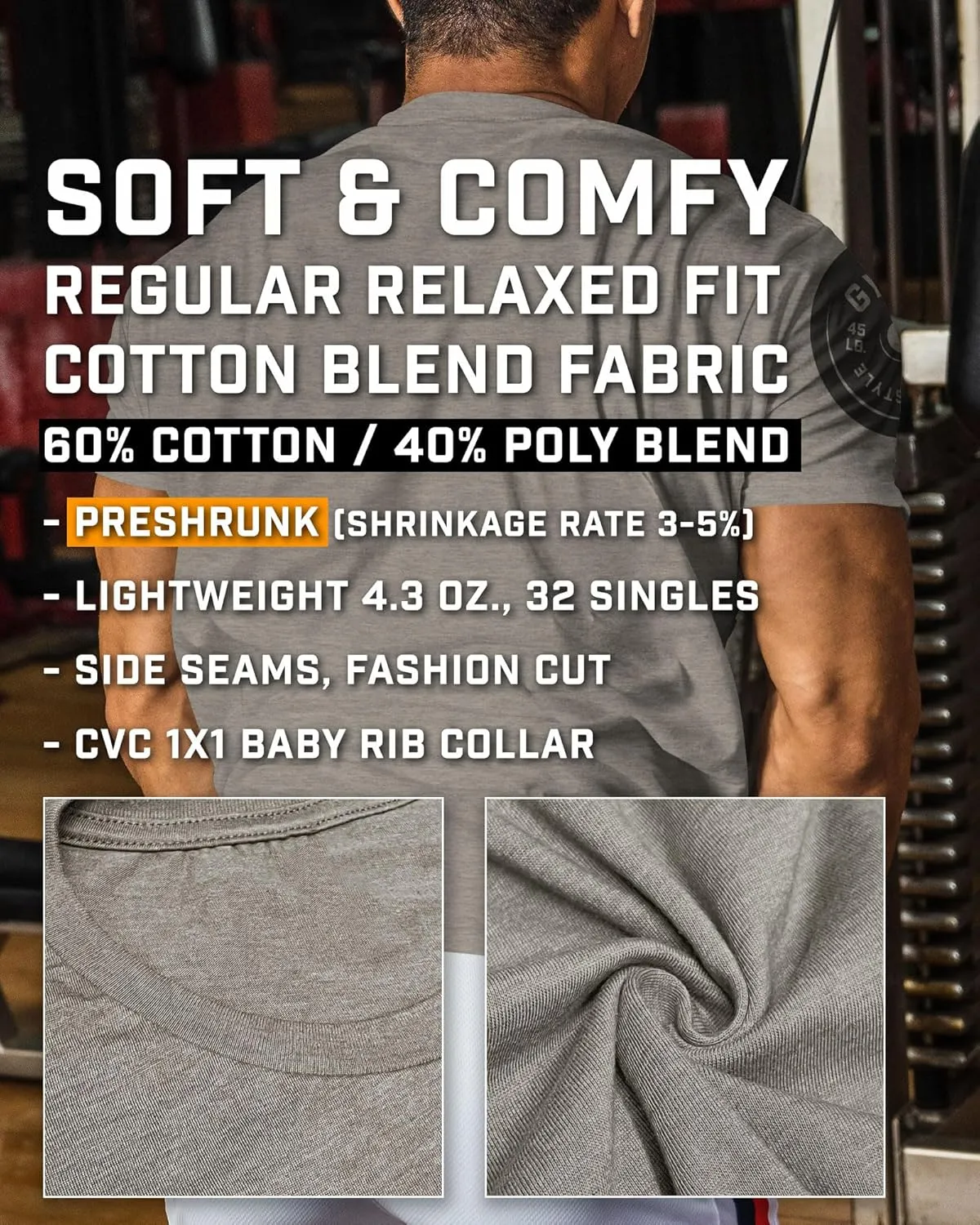 Gymish Lifestyle Stay Focused Mens Bodybuilding T-Shirts Graphic Tees Short Sleeve Workout Shirt