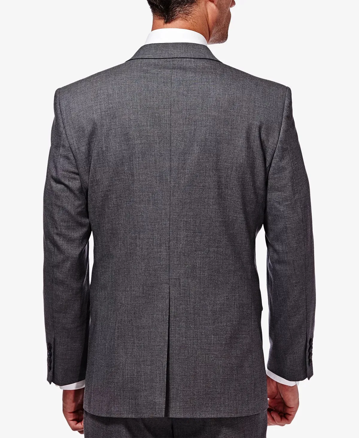 Haggar Mens  Classic fit Suit Jacket Blazer 46 S Grey Solid Stretch