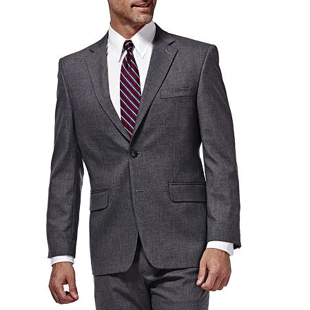 Haggar Mens Regular fit Suit Jacket Blazer 44 R Grey Solid