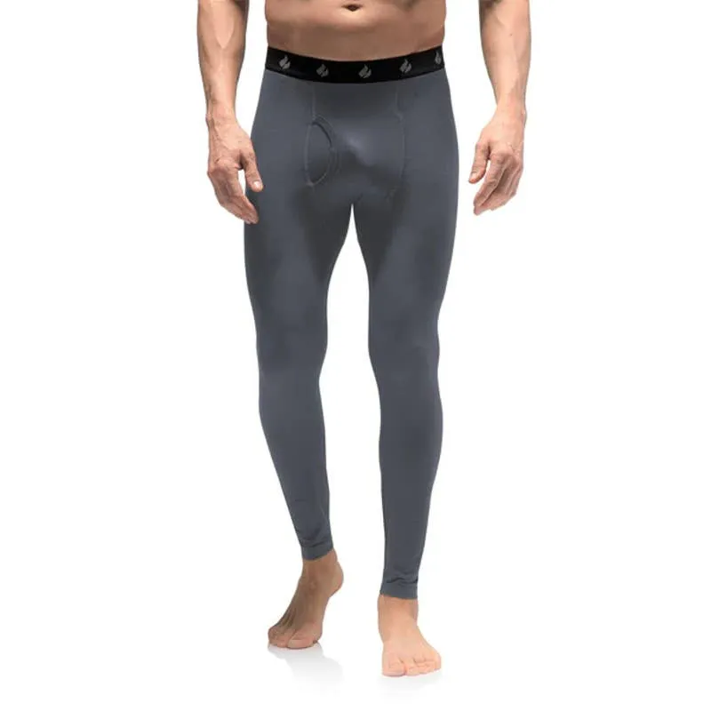 HEAT HOLDERS Men's Iron Grey Ultra Lite Stretch Thermal Pants SZ M