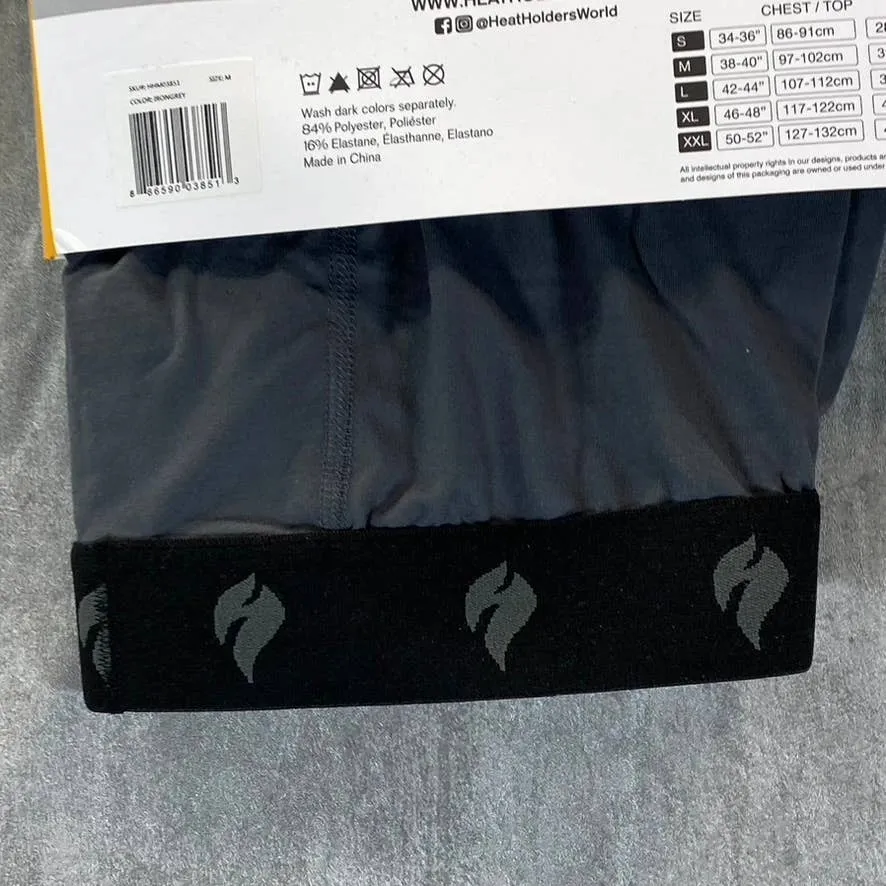 HEAT HOLDERS Men's Iron Grey Ultra Lite Stretch Thermal Pants SZ M
