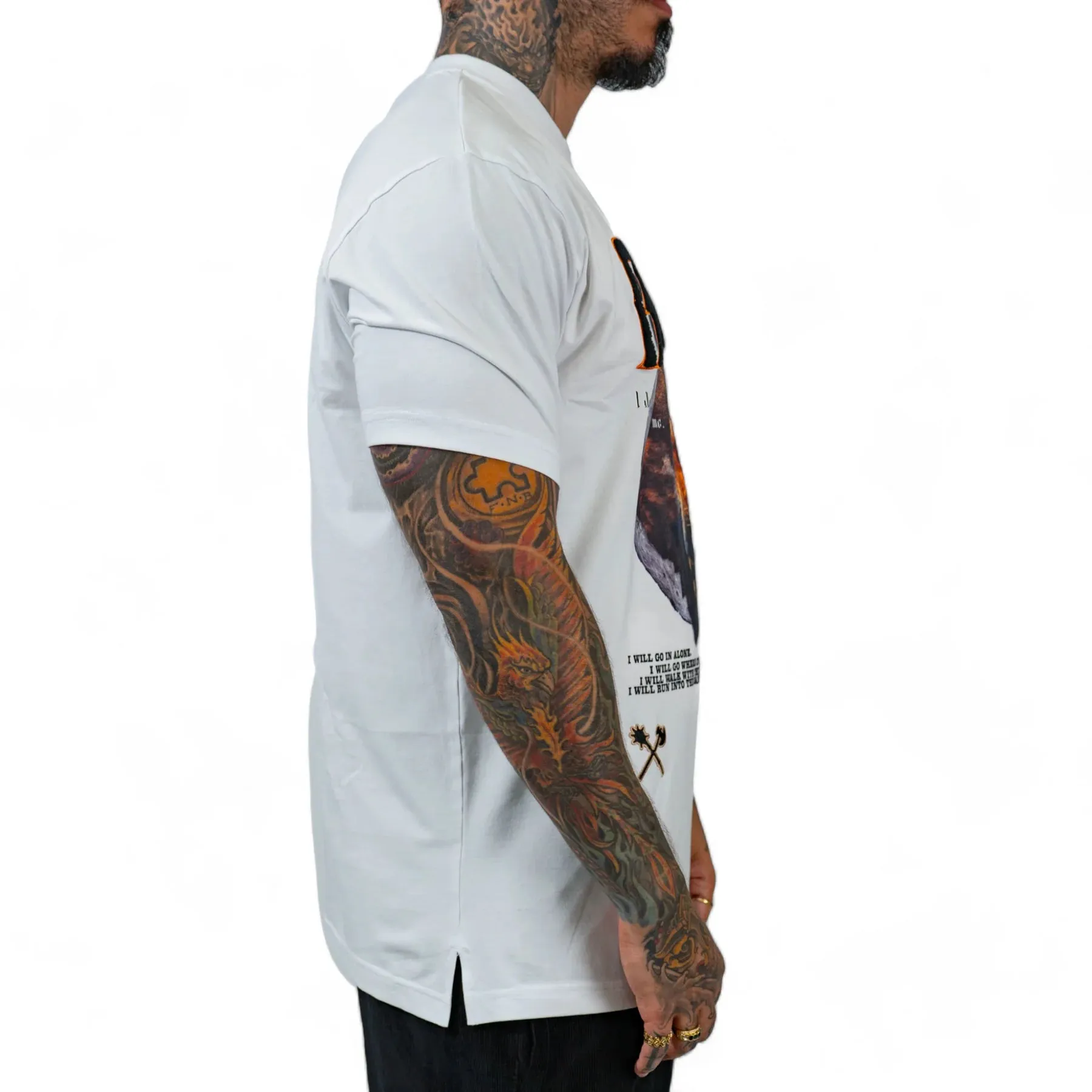 Juren 'Alpha Wolf' Chenille T-Shirt (White)