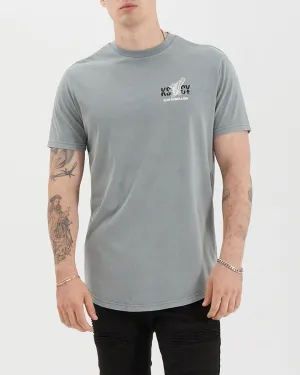 Kiss Chacey Brook Dual Curved Tee - Pigment Neutral Grey