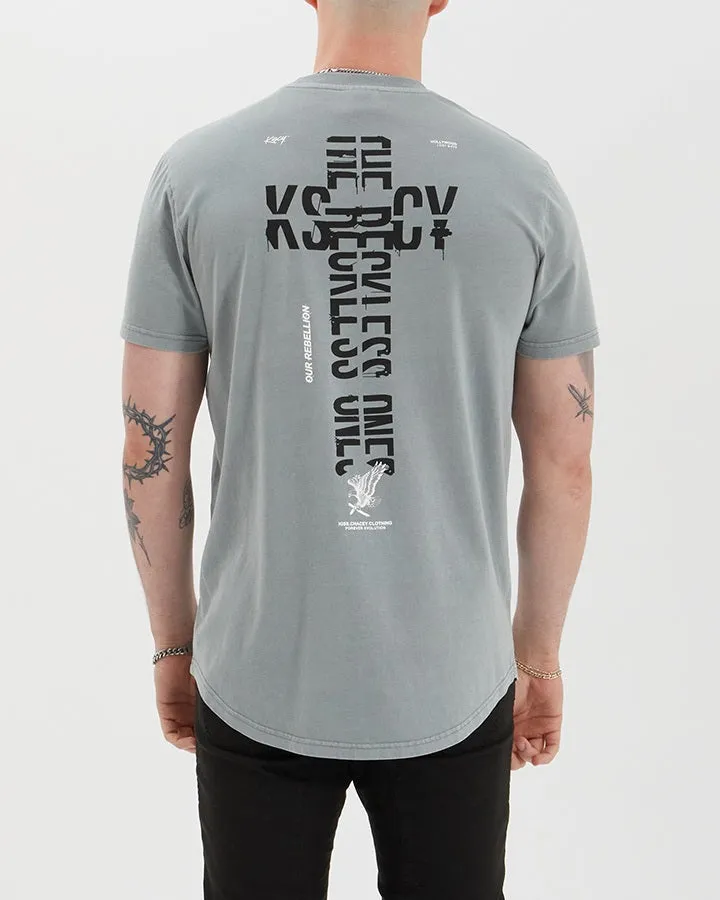 Kiss Chacey Brook Dual Curved Tee - Pigment Neutral Grey