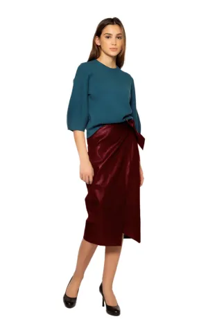 Leather Wrap Skirt