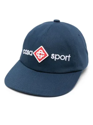 logo-embroidered cotton cap