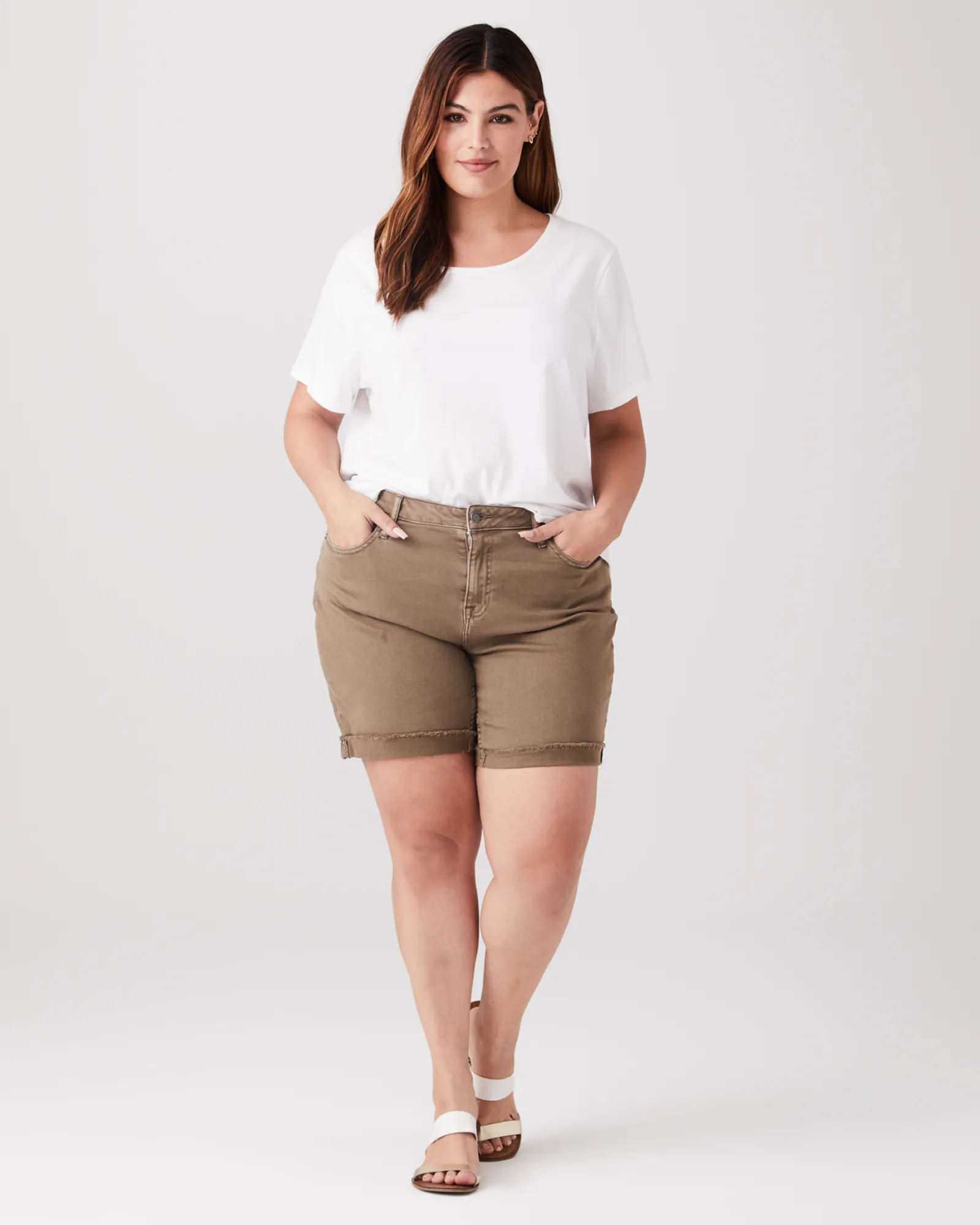 Madison Cuffed Short | Olive Green / Olive Green