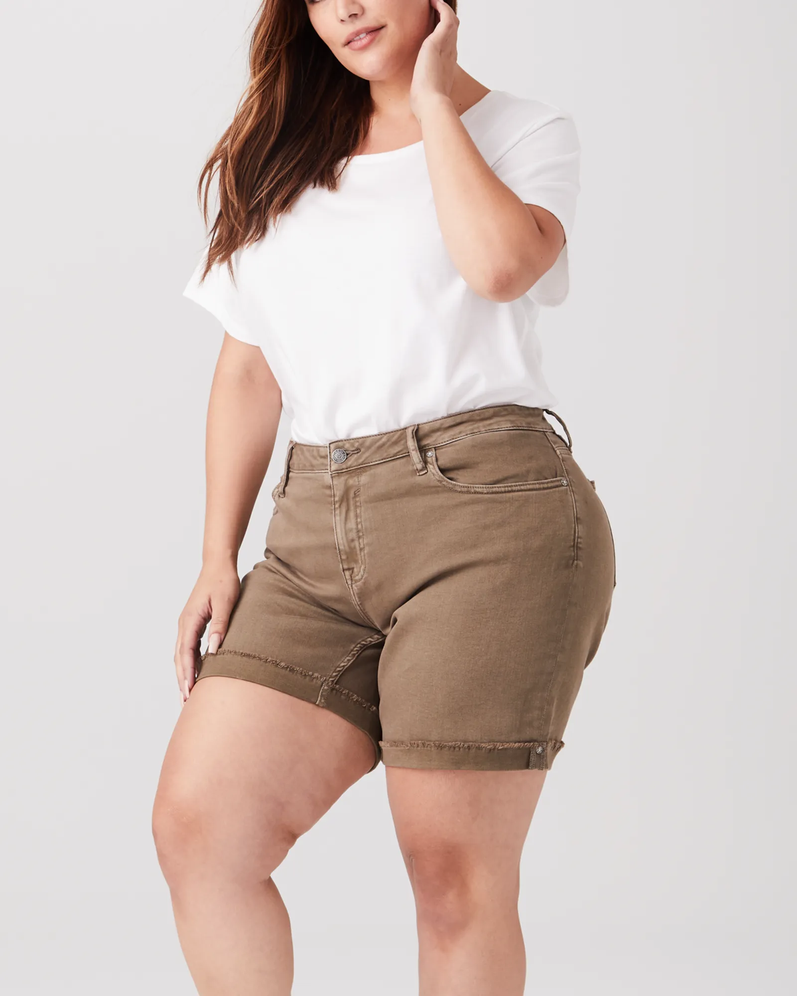 Madison Cuffed Short | Olive Green / Olive Green
