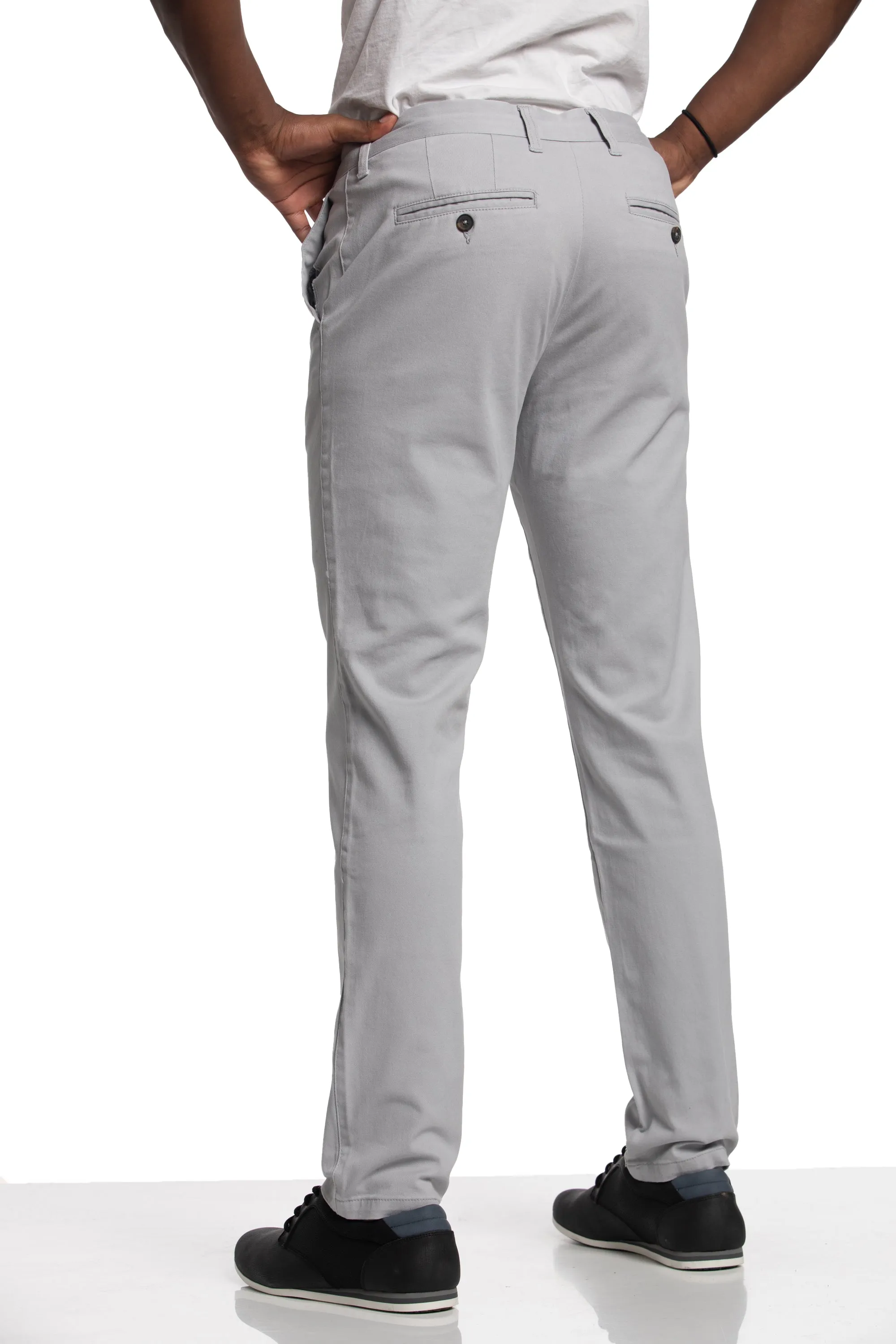 Michael Stretch Pant in Grey Fog