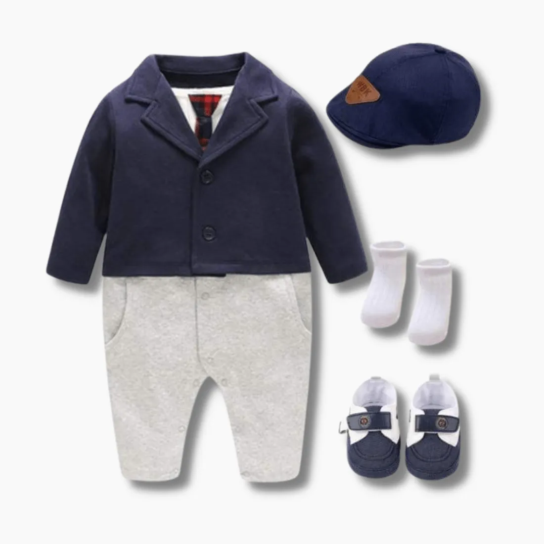 Navy Smart Romper Outfit