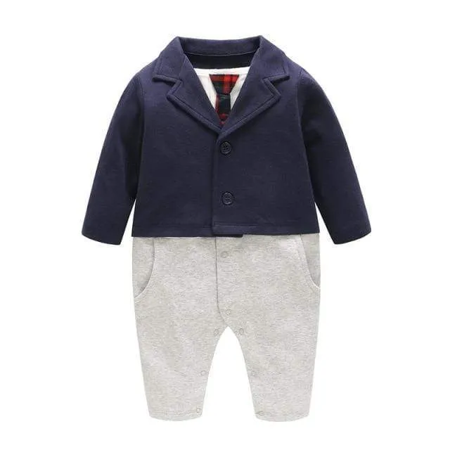 Navy Smart Romper Outfit