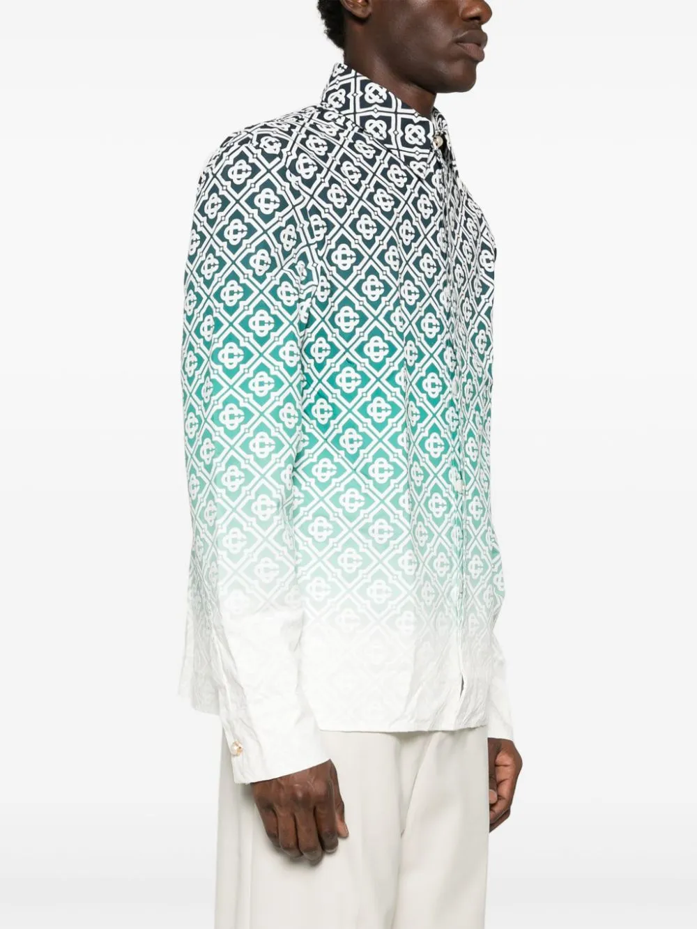 raised-monogram shirt