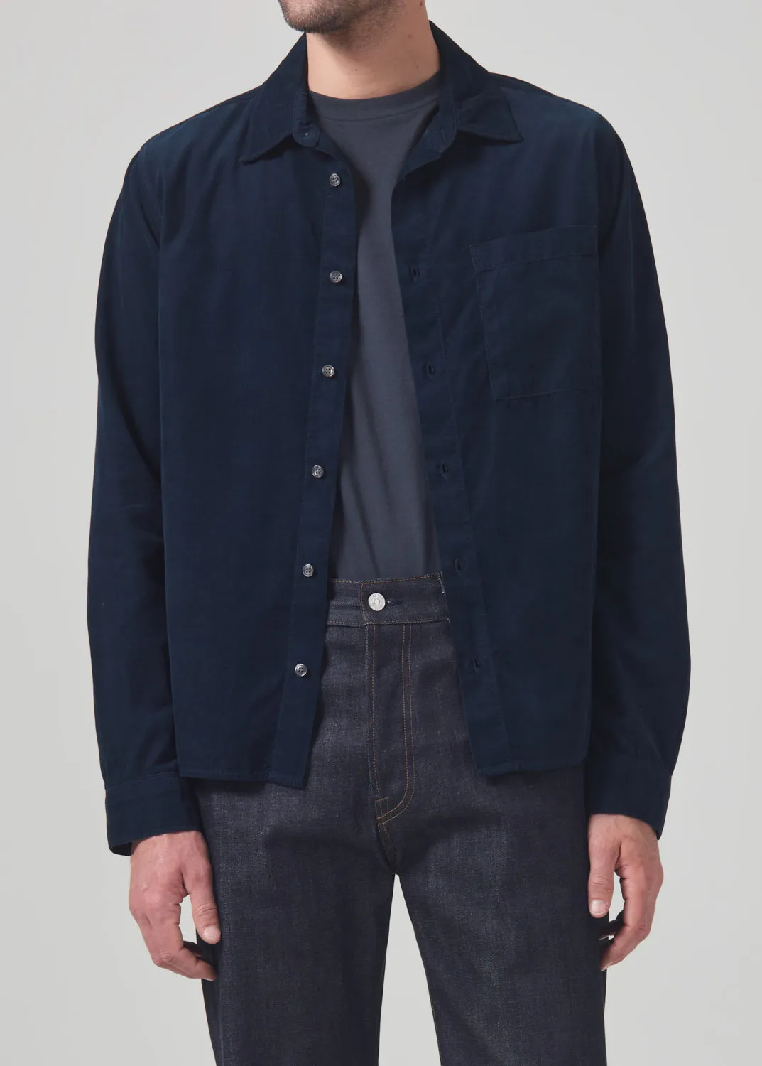 Rework Shirt Corduroy in Navy