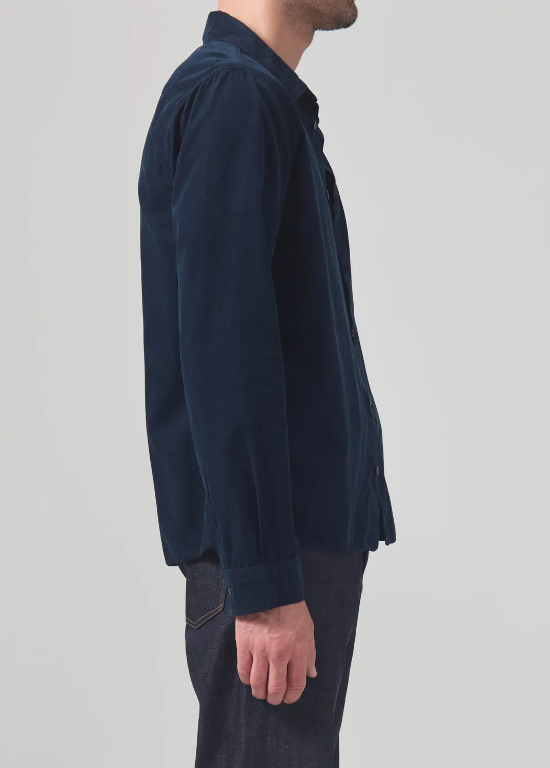Rework Shirt Corduroy in Navy