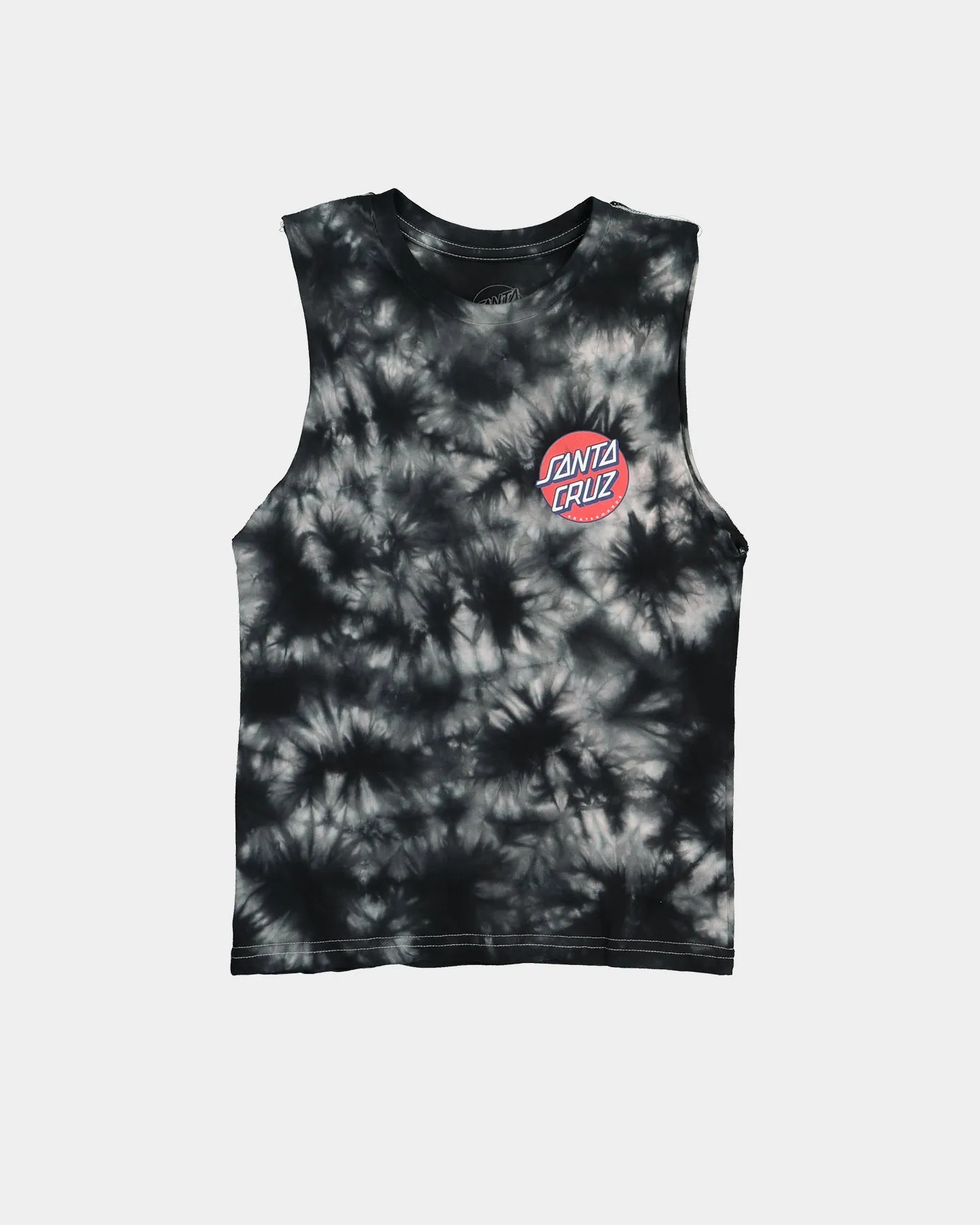 Santa Cruz Kids' Phillips Eyegore Muscle Singlet White Black Tie