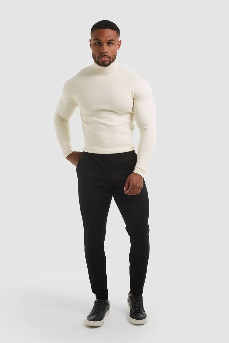 Smart Jersey Joggers in Black